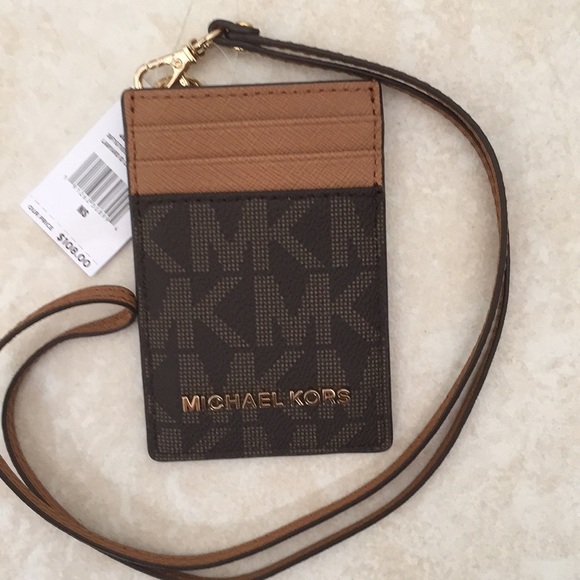 MICHAEL Michael Kors Other - Michael Kors Jet Set Travel Lanyard, Brown Acorn